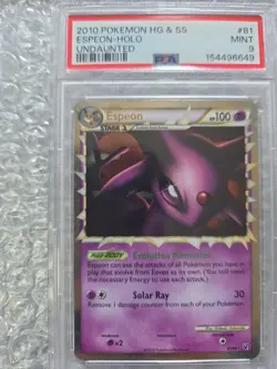 Espeon Prime 81/90 Undaunted Holo Ultra Rare English 100 HP Pokemon TCG PSA 9 - Image 2
