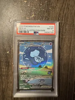 Pokemon TCG Bubble Mew EX Paldean Fates Holo PSA 8 - Image 1