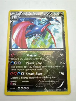 Pokemon TCG Salamence Roaring Skies 57/108 Reverse Holo Rare - Image 1