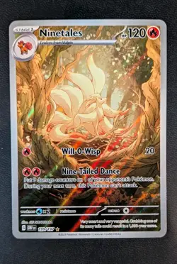 Ninetales 199/197 SV03 Obsidian Flames Illustration Rare Full Art Holo English - Image 1