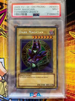 2005 KONAMI YU-GI-OH FORBIDDEN LEGACY DARK MAGICIAN FL1-EN002 HOLO PSA 9 - Image 1