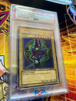 2005 KONAMI YU-GI-OH FORBIDDEN LEGACY DARK MAGICIAN FL1-EN002 HOLO PSA 9 - Image 2