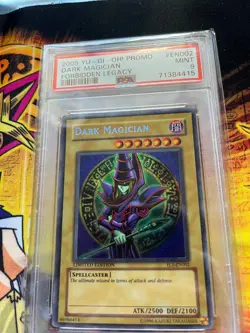 2005 KONAMI YU-GI-OH FORBIDDEN LEGACY DARK MAGICIAN FL1-EN002 HOLO PSA 9 - Image 4