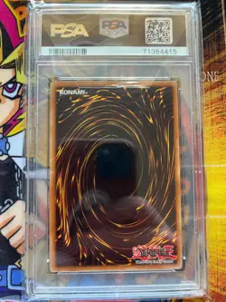2005 KONAMI YU-GI-OH FORBIDDEN LEGACY DARK MAGICIAN FL1-EN002 HOLO PSA 9 - Image 5