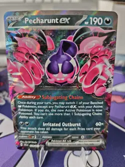 Pecharunt ex HP 190 - 039/064 Sv: Shrouded Fable Holo Double Rare Pokemon Card - Image 1