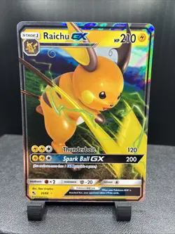 Pokemon TCG Raichu GX 20/68 Hidden Fates Ultra Rare Holo NM Card - US Seller - Image 1