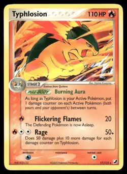 Pokemon Cards Typhlosion (EX Unseen Forces) 17/115 Deck Exclusives Rare LP - Image 1