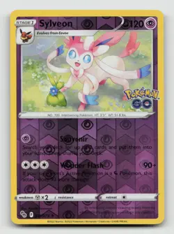 SYLVEON 035/078 HOLO Rare Reverse Holo Pokemon POKEMON GO - Image 1