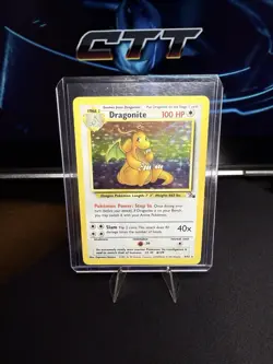 Dragonite #4 Fossil Holo Rare Pokemon TCG 1999 - Image 1