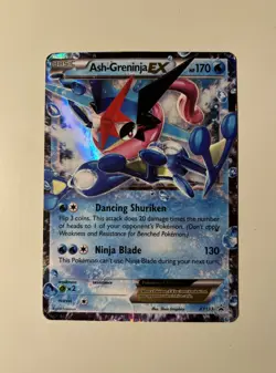 Ash-Greninja EX XY133 - XY Holo Black Star Promo Pokemon TCG - DMG - Image 1