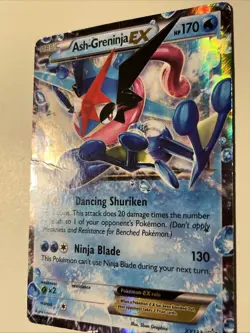 Ash-Greninja EX XY133 - XY Holo Black Star Promo Pokemon TCG - DMG - Image 3