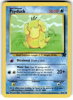 2000 Pokemon - Team Rocket Psyduck #65/82 - Image 1
