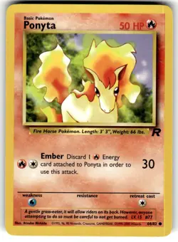 2000 Pokemon - Team Rocket Ponyta #64/82 - Image 1