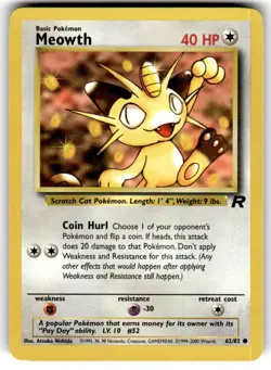 2000 Pokemon - Team Rocket Meowth #62/82 - Image 1