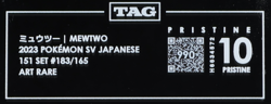 2023 Pokemon SV 151 Japanese 183/165 Mewtwo Art Rare TAG 10 Pristine (990) - Image 3