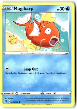Magikarp 039/192 Common Rebel Clash Pokemon Near Mint - Image 1