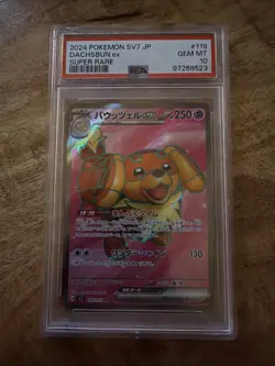 Pokemon Dachsbun EX Stellar Miracle #119 Japanese Super Rare, PSA 10 Gem Mint - Image 1
