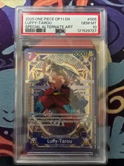 PSA 10 Luffy-Tarou (SP Alt Art) A Fist of Divine Speed ST18-005 EN One Piece - Image 1