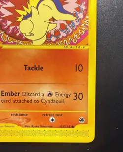 Pokemon Card Cyndaquil Expedition Base Set 105/165 Common NM - Image 4