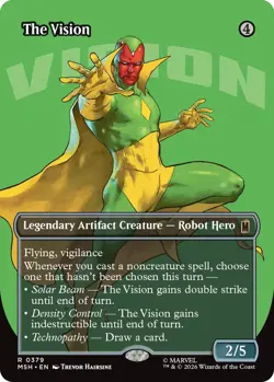 x1 The Vision - Foil - Borderless R MTG Marvel Super Heroes M/NM, English - Image 1