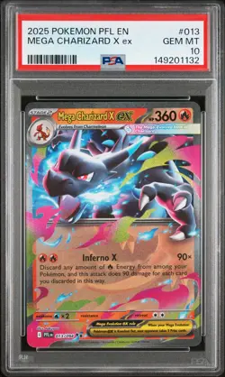 Mega Charizard X ex 013/094 Pokemon Phantasmal Flames PSA 10 - Image 1