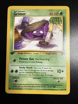 Grimer 57/82 Common 1st Edition Team Rocket Pokemon Card - Image 1