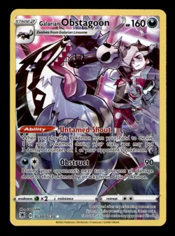 Galarian Obstagoon TG10/TG30 Holo Astral Radiance Trainer Gallery Pokemon NM - Image 1