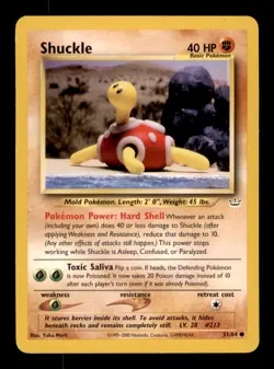 Shuckle 51/64 Common Neo Revelation Pokemon Unlimited Damaged - Image 1
