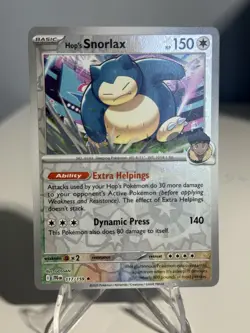 Pokemon TCG Hop's Snorlax 117/159 Sv09 Journey Together Holo Rare - Image 1