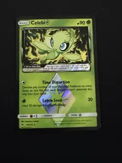 Celebi 19/214- Prism Star Lost Thunder Pokemon Ultra Rare Holo Lightly Played - Image 1