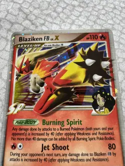 Pokemon Blaziken FB LV.X 142/147 Supreme Victors Holo Rare LV.X 110HP 2009 - Image 1
