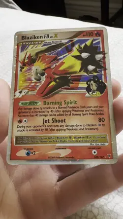 Pokemon Blaziken FB LV.X 142/147 Supreme Victors Holo Rare LV.X 110HP 2009 - Image 2