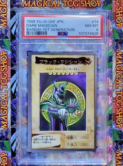 Yugioh Dark Magician Japanese Bandai 1st Generation 1998 Original PSA NM Mint - Image 1