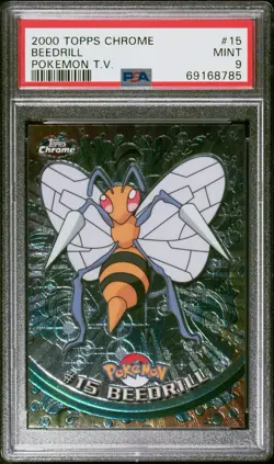 2000 Topps Chrome Pokemon T.V. Beedrill #15 Pokemon T.V. PSA 9 - Image 1