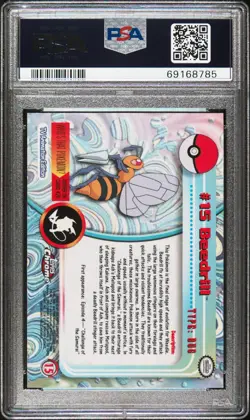 2000 Topps Chrome Pokemon T.V. Beedrill #15 Pokemon T.V. PSA 9 - Image 2