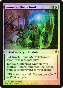 Summon the School Foil x1 Lorwyn MTG Magic the Gathering White Merfolk Card - Image 1