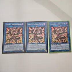 Yugioh Darkness Metal the Dragon of Dark Steel BLAR-EN047 1ST SECRET (NM) x3 - Image 1