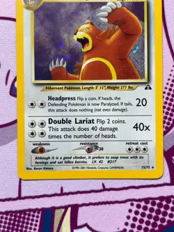Pokemon TCG - Ursaring 15/75 - Neo Discovery - Holo Rare - Vintage - LP - Image 3