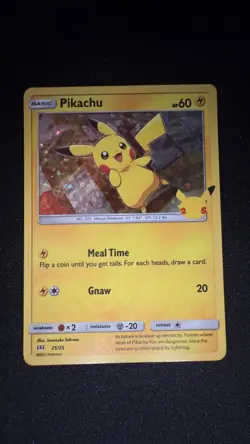 2021 Pokemon McDonald's 25th Aniv PIKACHU Holo NEAR MINT OR BETTER 25/25 - Image 4