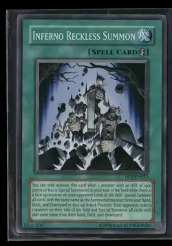 Inferno Reckless Summon DP2-EN025 Duelist Pack 2: Chazz Princeton Yu-Gi-Oh HP - Image 1