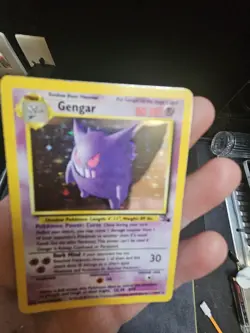 Pokemon TCG Fossil Gengar Holo Rare Card 5/62 Light Play - Image 3