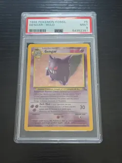 Pokemon TCG Gengar Holo Card 5/62 Fossil PSA 9 - Image 1