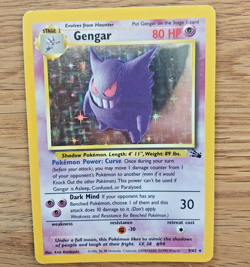 Gengar 5/62 Fossil Set Pokemon Card TCG Holo Rare (LP) Unlimited Vintage WOTC - Image 1