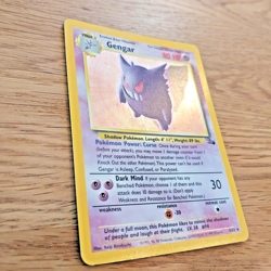 Gengar 5/62 Fossil Set Pokemon Card TCG Holo Rare (LP) Unlimited Vintage WOTC - Image 2