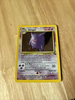 Pokemon Gengar Card 5/62 Fossil Holo - Image 1