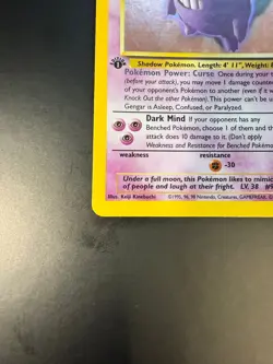 Pokemon Gengar 5/62 1st Edition Holo Fossil Card Excellent Condition - Image 5