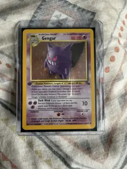 Pokemon Fossil 1st Edition Gengar Holo Card 5/62 1995 - Image 1
