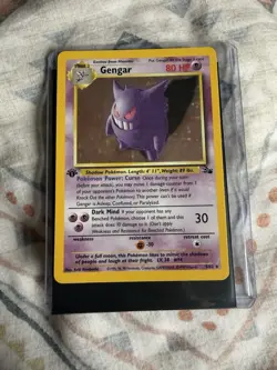 Pokemon Fossil 1st Edition Gengar Holo Card 5/62 1995 - Image 2