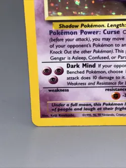 Pokemon Gengar Fossil Holo Card 5/62 LP - Image 5