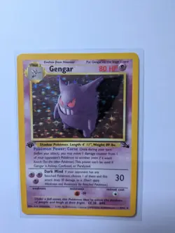 Pokemon Fossil 1st Edition Gengar Holo Card 5/62 1995 - Image 1